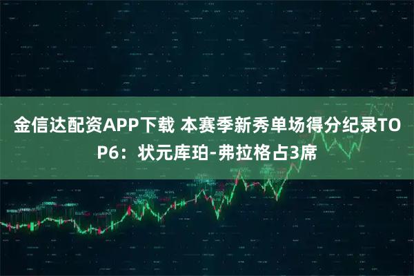 金信达配资APP下载 本赛季新秀单场得分纪录TOP6：状元库珀-弗拉格占3席